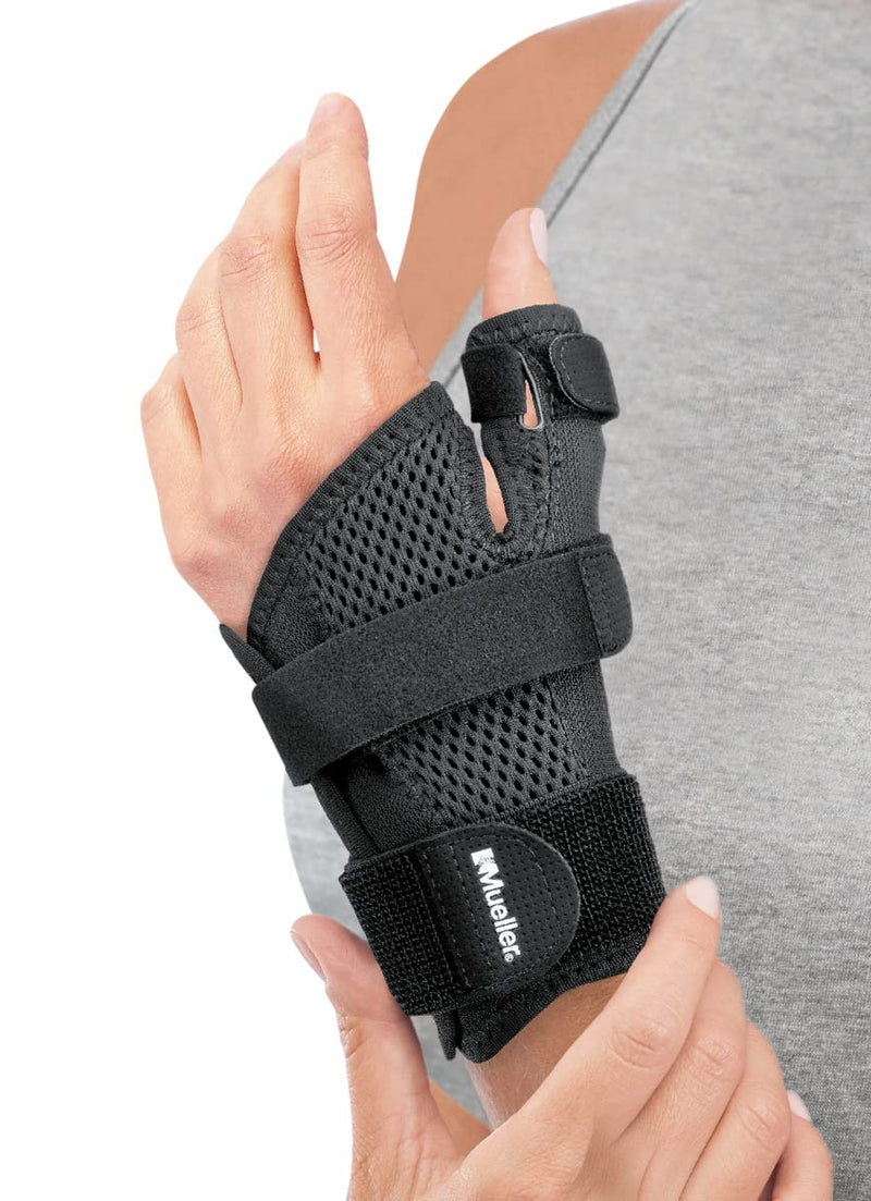 Mueller Sports Medicine Adjust-to-Fit Thumb Stabilizer, For Men and Women, Black, One Size Fits Most 1 Count (Pack of 1) - BeesActive Australia