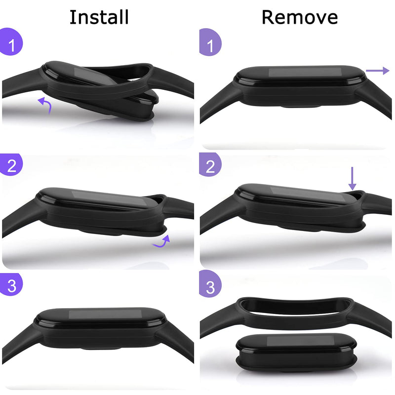 Pack 10 Bands for Xiaomi Mi Band 5 Straps/Xiaomi Mi Band 6 Straps/Amazfit Band 5 Straps, Soft Silicone Replacement Wristbands for Mi Band 5 & Mi Band 6 & Amazfit Band 5 Fitness Tracker (Pack 10) Pack 10 - BeesActive Australia
