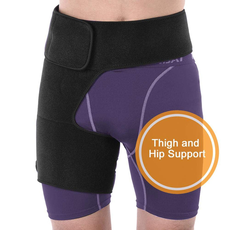 Thigh Support Thigh Support Breathable Unisex Hip Thigh Support Brace Muscle Elongation Prevention Belt Sports Protection - BeesActive Australia