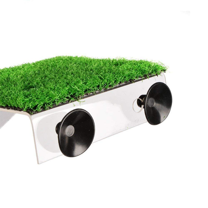 Saim Turtle Basking Platform Artificial Plastic Grass Pier Tortoise Ramp Reptile Tank Ladder Resting Terrace 2 - BeesActive Australia