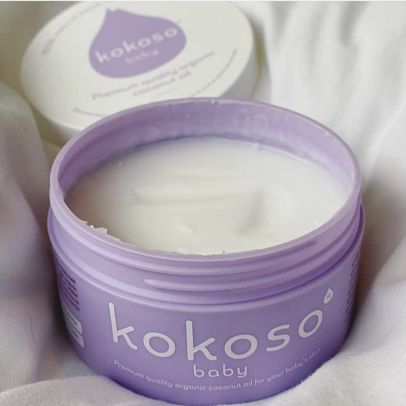 Kokoso Baby Organic Coconut Oil – Moisturising 100% Natural Baby Oil for Baby Massage, Dry, Sensitive and Normal Baby Skin – 168g - BeesActive Australia