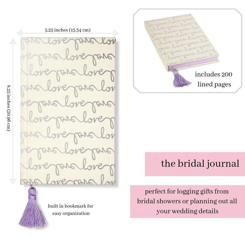 Kate Spade New York Women's Bound Bridal Journal, 8.25" x 5.25" with 200 Pages (Love Script) - BeesActive Australia