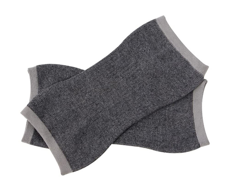 Cashmere Stretchy Knit Knee Warmer Arthritic Knee Sleeve Cosy Night Sleep Knee Wrap Pad Brace Support Band -Knee Pain Relief Warming Knees Braces- Best for Cold Knee,Knee Problems, Elders Gift,Grey,L L suggest weight 60kg-85kg Grey - BeesActive Australia