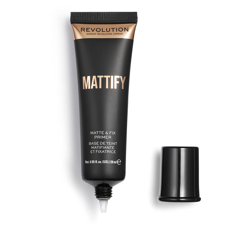 Makeup Revolution Mattify Matte and Fix Face Primer, Face Make Up, Lightweight, Translucent Formula, Create a Smooth Complexion - BeesActive Australia