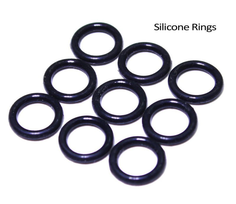 [AUSTRALIA] - Tbuymax Wacky Worms O-Rings for Wacky Rigging Senko & Stick Soft Baits - Silicone Rings for 4&5" Senkos black-100pcs 