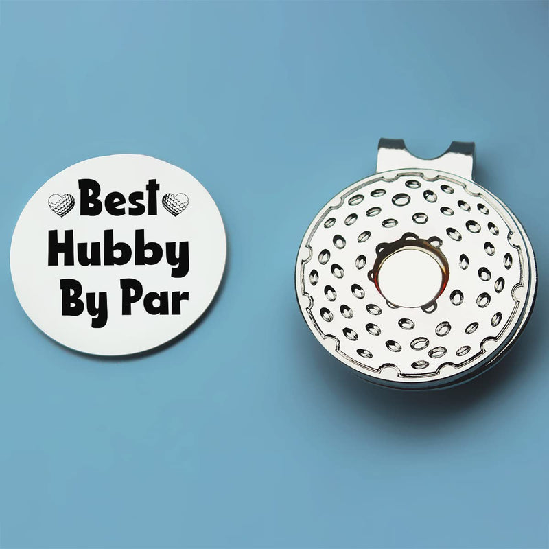 TSUYAWU Best Hubby by Par Golf Ball Marker - Funny Golf Marker with Magnetic Hat Clip Golf Novelty Gift - Golf Accessories Gifts for Dad Husband Golf Lovers Golfer Men - BeesActive Australia