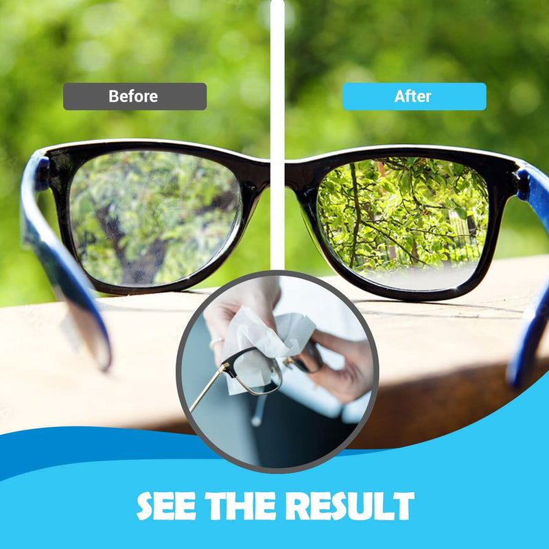24pk Lens Wipes for Glasses & Gadgets | Glasses Wipes Individually Wrapped | Glasses Lens Cleaner for Glasses Cleaner Wipes Lens Wipe Spectacle Wipes Glasses Cleaning Wipes Lenses Wipes + SOL Notebook - BeesActive Australia