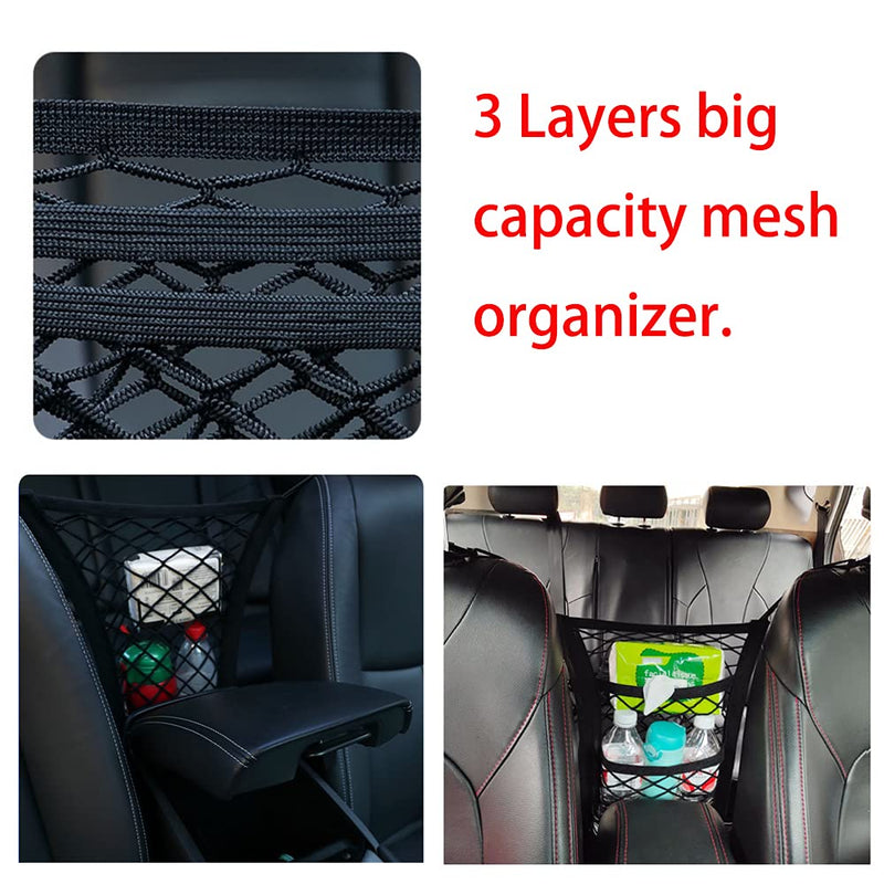 Car Dog net Barrier 2 Layers 3 Layers Pet Car Net Barrier Stretchable Suitable for All Models 3 Layer - BeesActive Australia