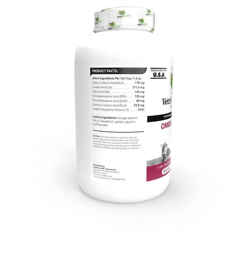 VETRISCIENCE Omega 3 Fish Oil for Dogs and Cats, 90 Soft Gels - Skin and Coat, Heart Health and Immune Support Fish Oil Supplement - BeesActive Australia