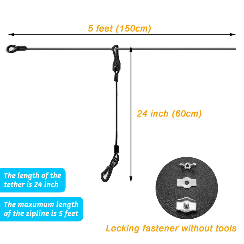 Mi Metty Dog Seatbelt, Dog Car Harnesses, Back Seat Leash Made of Coated Wire Rope, Happy Ride Dog Zipline, Great for Travel, Safety Restraint No-Chew Tether Cable Stainless Steel. - BeesActive Australia