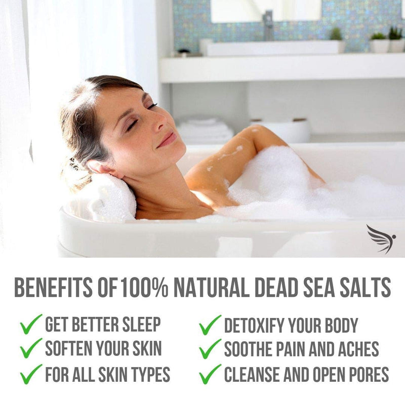 Bath Salts Muscle Soak - Made in UK (450g) Natural Dead Sea Salts for Women, Men, Girls and Kids. Luxury Detox with Essential Oils Muscle Relax - BeesActive Australia