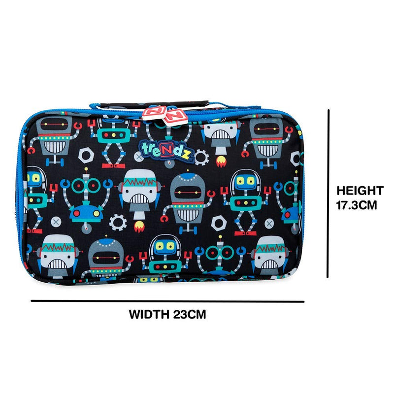 Nuby Lunch Bag, Single Decker Insulated School Lunch Bag, Trendz by Nuby, Robots Black, Robots - BeesActive Australia