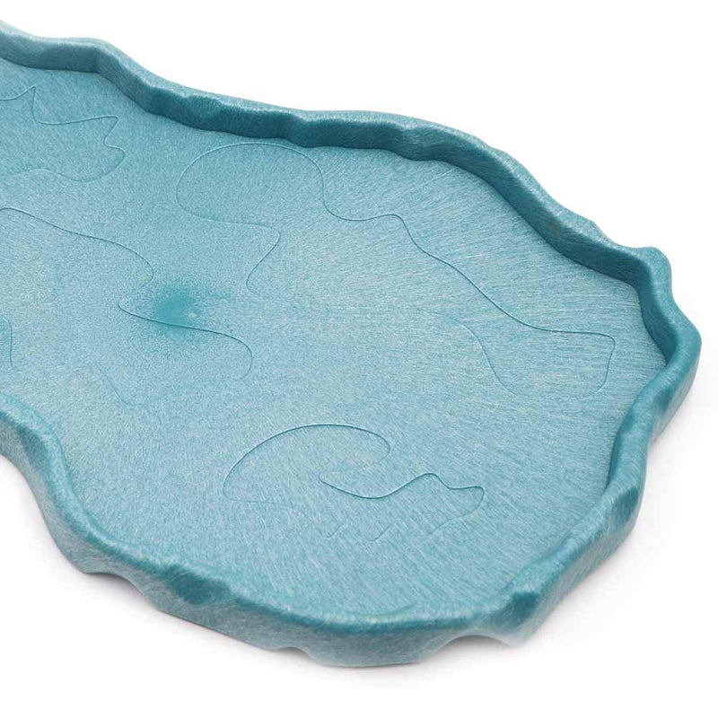 MACGOAL Reptile Food and Water Bowl Dish Reptile Food Dish Large Tortoise Water Bowl for Turtle Lizard Snake Gecko Ball Python Blue - BeesActive Australia