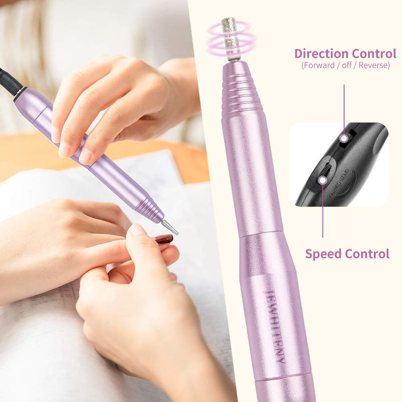Electric Nail Drill Machine Professional 25000RPM Portable Manicure Pedicure Polishing Shape Tools Efile Nail File Drill Kit For Acrylic, Removing Acrylic Gel Nails - BeesActive Australia