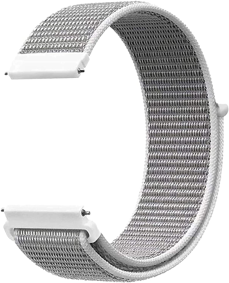 Nylon Sports Bands for Wyze Watch 44 47mm, Adjustable Sports Loop Replacement Strap Wristbands Compatible with Wyze Smart Watch Seashell - BeesActive Australia