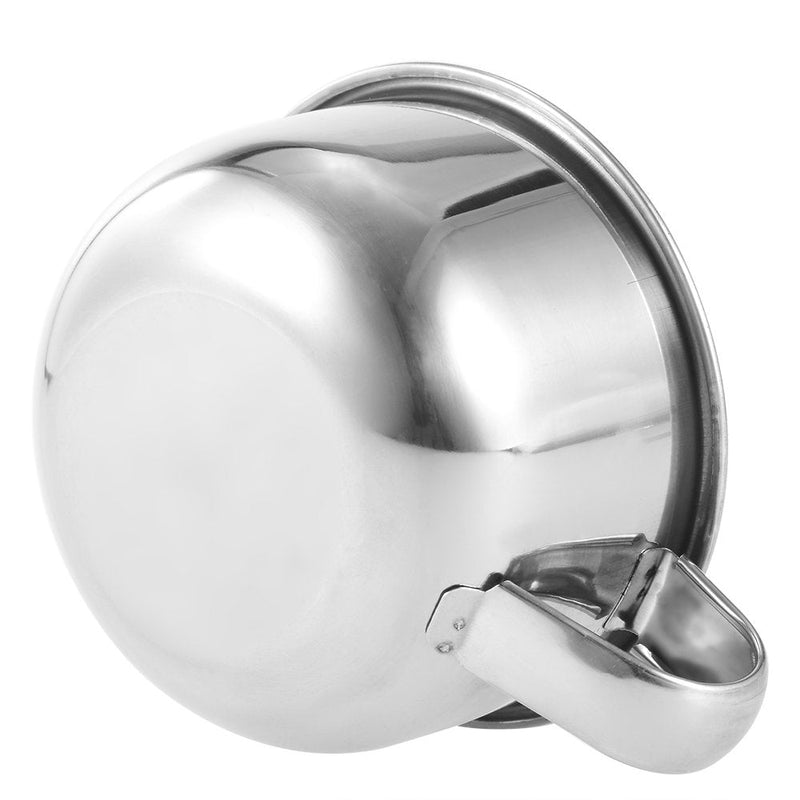 Shaving Brush Bowl with Handle Stainless Steel Shave Cream Soap Bowl Shaving Mug Men's Stainless Steel Soap Cup Bowl Male Face Cleaning Soap Bowl - BeesActive Australia