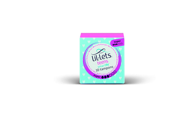 Lil-Lets Teens Non Applicator Super Tampons, 7 Packs of 10, Medium Flow 7 packs of 10 tampons - BeesActive Australia