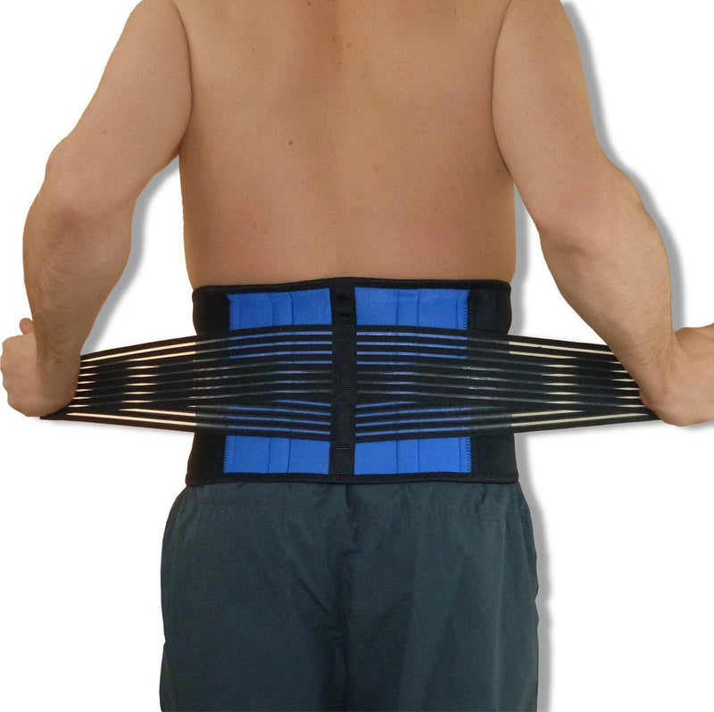 NeoPhysio Neoprene Double Pull Lower Back Support Lumbar Brace = Large L (Pack of 1) - BeesActive Australia