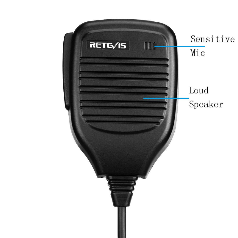 [AUSTRALIA] - Retevis Walkie Talkies Speaker Mic 2 Pin Shoulder Speaker for Baofeng UV-5R UV-82 Kenwood TK-3000 Retevis H-777 RT1 RT21 RT27 Two Way Radios (2 Pack) 