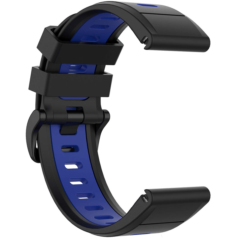 Compatible with Garmin Fenix 6X Sapphire Bands for Women Men, 26mm Quickfit Silicone Replacement Bands Straps Accessory Wrist Bands Fit for Garmin Fenix 5X Plus, Fenix 6X Pro, Fenix 3 Blue - BeesActive Australia