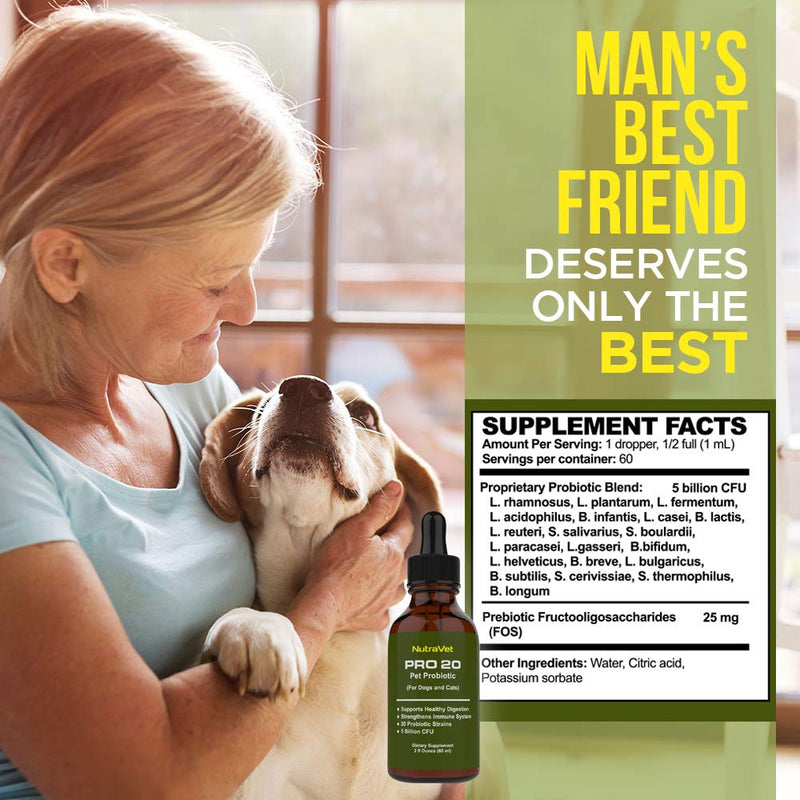 Probiotics for Dogs and Cat Probiotics -- 120 Servings (1/2ml). 100% Natural Digestive Enzymes for Gas Relief and Healthy Digestion. Prebiotics via Liquid Vitamins for Constipation & Leaky Gut - BeesActive Australia