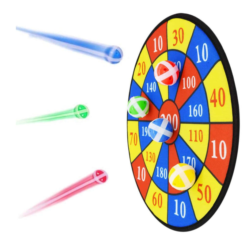Boxgear Dart Board Game for Kids with Sticky Balls | 14" Dartboard Indoor with 12 Sticky Wall Balls | Fun Family Board Games for Kids 4 and Up | Promote Math Skills & Exercise with 4 Player - BeesActive Australia