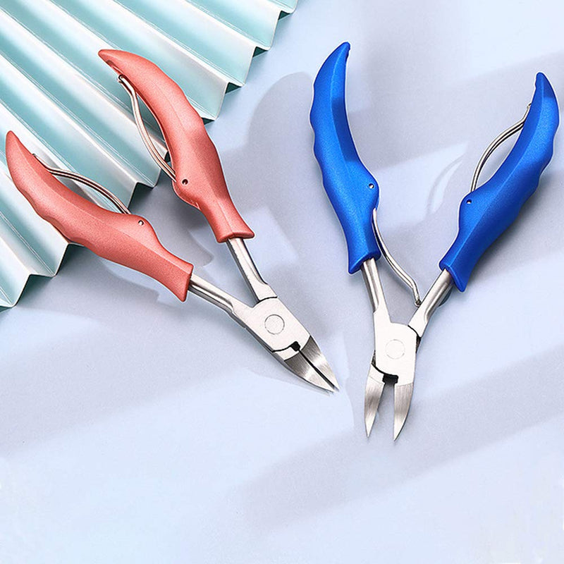 Toenails Manicure Pedicure Tools Dead Skin Dirt Remover, Nail Correction Nippers, Nail Clippers, Paronychia Dead Skin Dirt Remover(Blue) Blue - BeesActive Australia