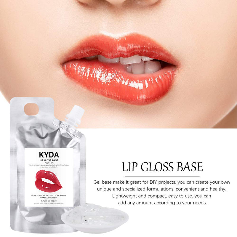 Ownest 200ML Moisturizing Lip Gloss Base, Lip Makeup Primer Basic Lipstick Lip Gloss Material,DIY Handmade Clear Lip Gloss Non-stick Lip Gloss-6.76fl oz. A - BeesActive Australia