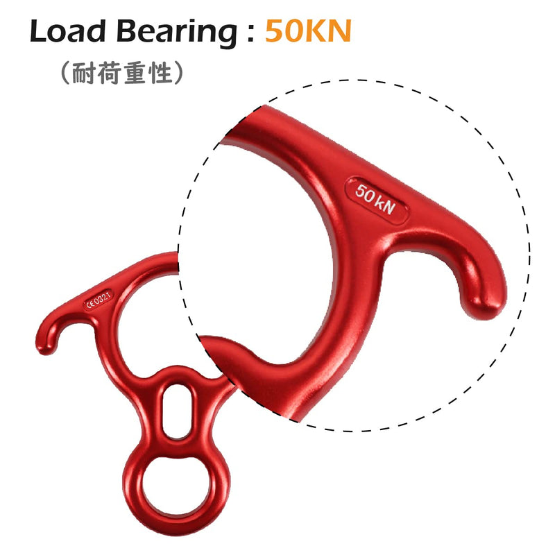 TRIWONDER 35KN 50KN Aluminum Climb Figure 8 Descender Rigging Plate Rappel Gear Rock Climbing Rescue Belay Device Downhill Equipment Heavy Duty 50KN Red - BeesActive Australia