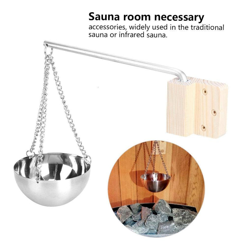 Fdit Sauna Aroma Bowl Stainless Steel Aromatherapy Oil Cup Sauna & SPA Essential Oil Holder Sauna Room Accessories 120 Ml - BeesActive Australia