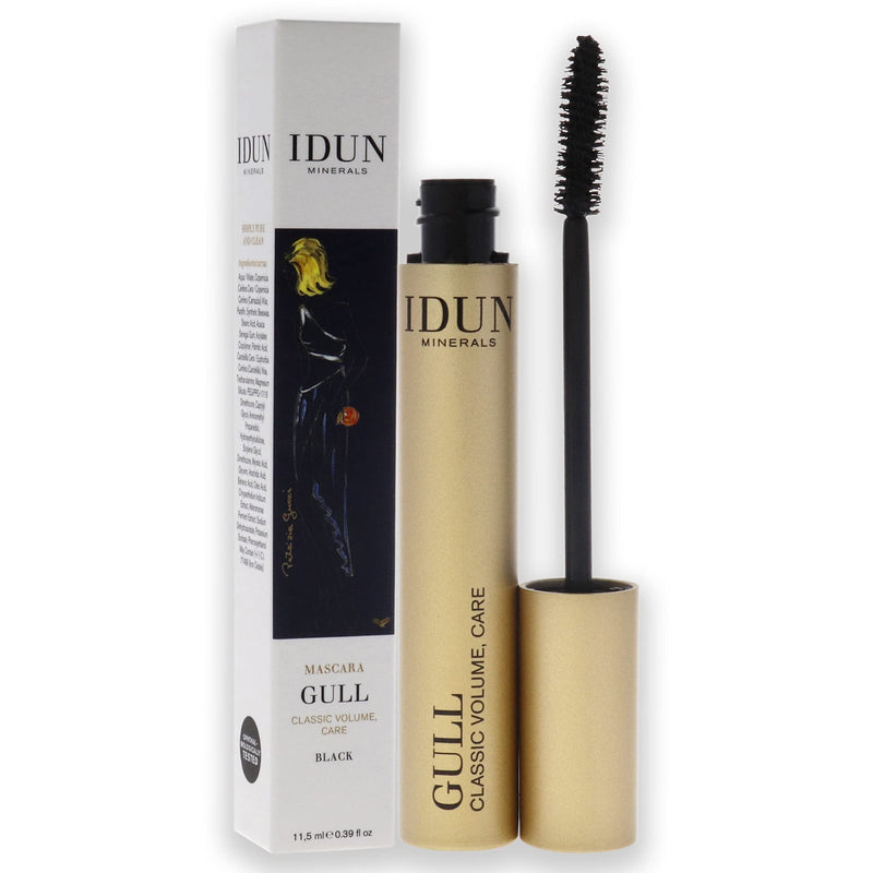 IDUN Minerals Mascara, Gul - Classic Volume - Thickens, Plumps & Coats Lashes - Nickel & Chromium Natural Pigments, Ophthalmologically Tested, Safe for Sensitive Eyes & Contact Lens - Black, 0.38 oz 010 Black 0.39 Ounce - BeesActive Australia