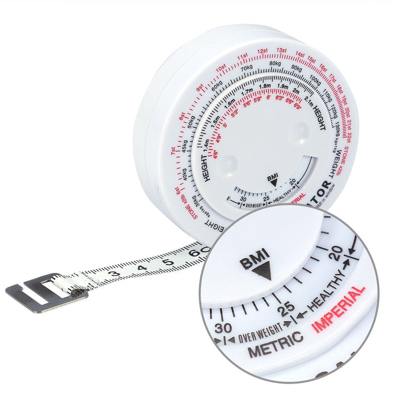 Body Fat Monitor Beauty Body Mass Index Round Fat Measurement Measure Fitness Measuring Tape Retractable for Body Fitness - BeesActive Australia