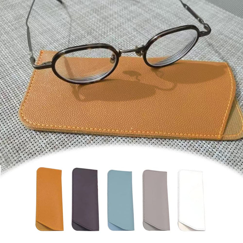 5 Pcs Leather Eyeglasses Cases Reading Glasses Pouchs Spectacles Bags for Women Men Kids - BeesActive Australia