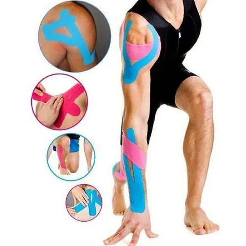 Lenacou Kinesiology Tape (4"x16.4 ft) Extra Roll Wide, Reduces Pain, Made of A High-Grade Water-Resistant Material Preferred by Athletes, Helps Prepare Muscles for Retraining (Black) Black - BeesActive Australia