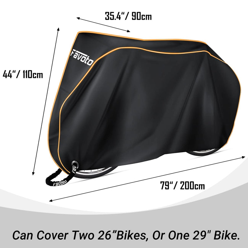 Favoto Bike Cover Waterproof Outdoor Bicycle Cover with Reflective Stripes Windproof UV Snow Rustproof with Lock Hole and Storage Bag for Mountain Bike, Road Bike, City Bike, Cruiser Bike - BeesActive Australia