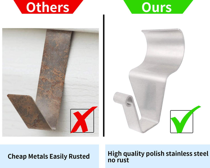 Vinyl Siding Hooks (10 Pack), Heavy Duty Stainless Steel Low Profile No Hole Hanger 10 - BeesActive Australia