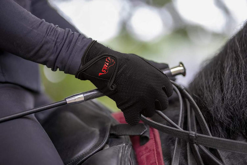 Y.J TAILS Womens Horse Riding Gloves Equestrian Horseback Gloves Women Ladies Girls for Riding Outdoor Sports Black Large/XLarge Touchscreen - BeesActive Australia