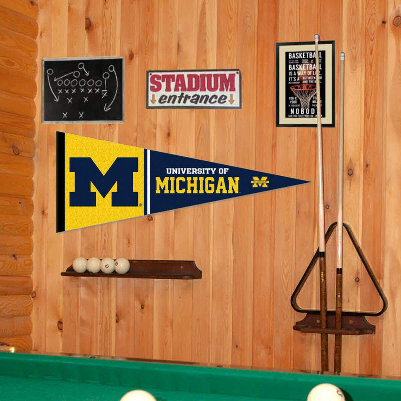 College Flags & Banners Co. Michigan Wolverines Full Size Pennant - BeesActive Australia