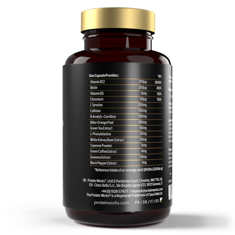 Protein Works - Thermopro Burn Tablets | Preworkout Fat Burn Supplement With Caffeine | Reduces Tiredness & Fatigue | 45 Capsules - BeesActive Australia