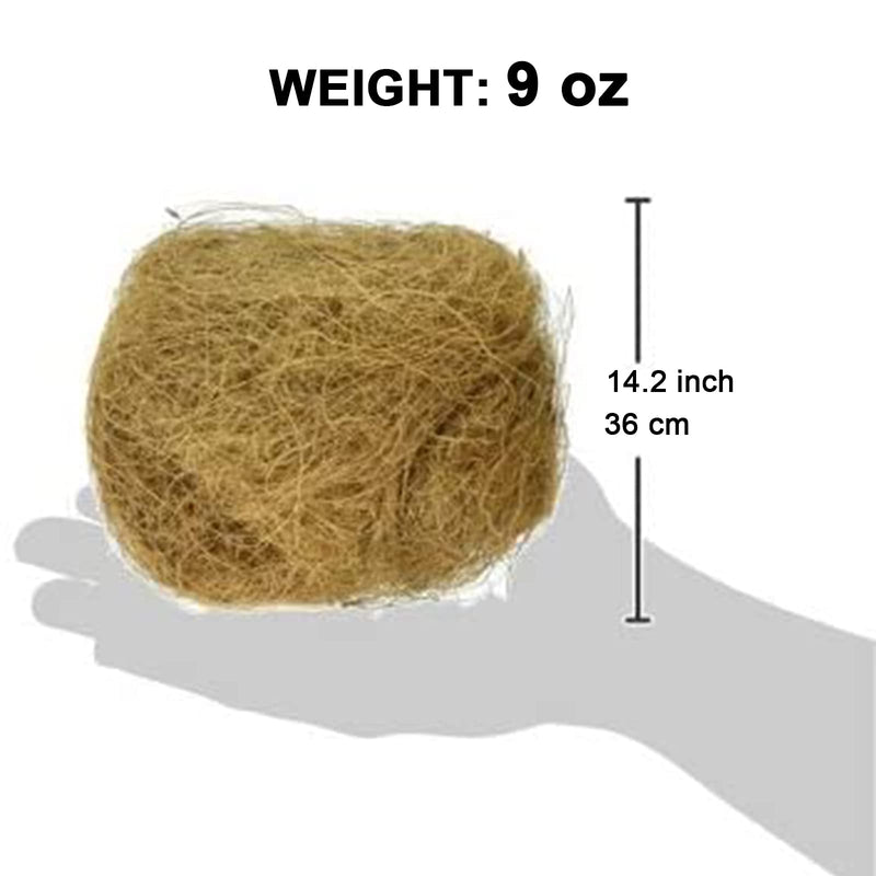 Lucky Interests Coconut Fiber, 9oz. Comfortable Bedding for Small Birds and Animals, Nest Material for Nest Building, Hideouts, Plants and Upholstery - BeesActive Australia