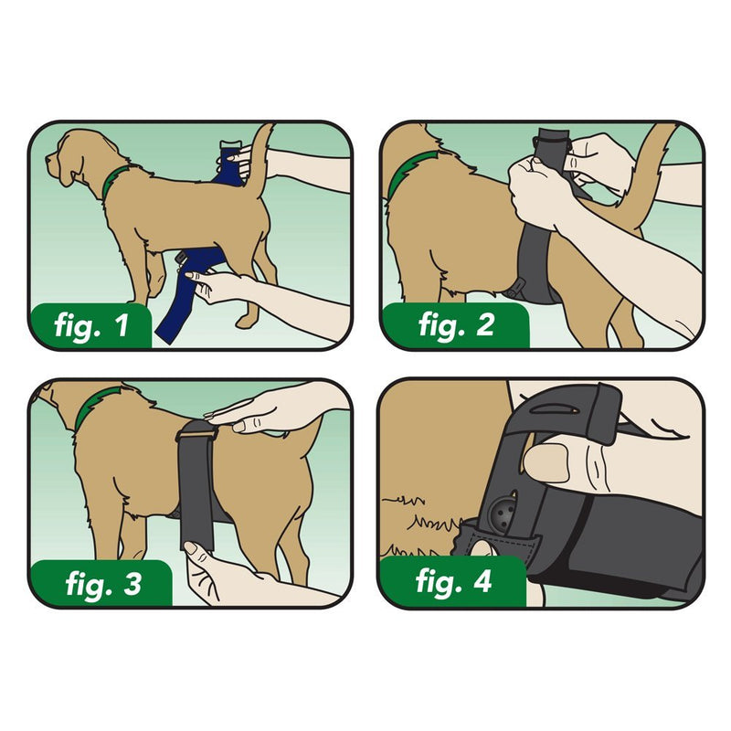Vet's Best Washable Male Dog Diapers | Absorbent Male Wraps with Leak Protection | Excitable Urination, Incontinence, or Male Marking | 1 Reusable Dog Diaper Per Pack LG/XL - BeesActive Australia