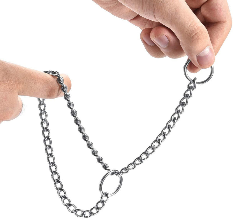YUANKEXIANG Dog Choke Collar, Slip P Chain, Choke Chain Collars for Small Medium Large Dogs, Training Obedience Control Chain Dog Collars Adjustable Stainless Steel Chew Proof 20 Inch, 2.5mm (Pack of 1) - BeesActive Australia