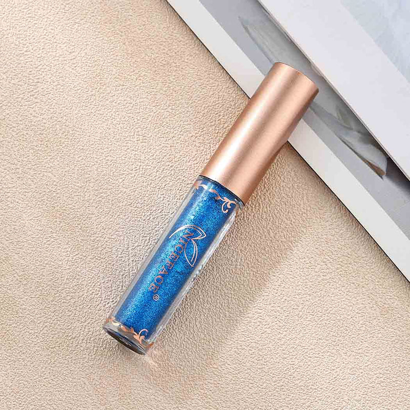 Eyret Diamond Glitter Liquid Eyeshadow High Pigments Shimmer Eyeliner Long Lasting & Blendable Eye Shadow Beauty Makeup for Women and Girls (Blue01#) Blue01# - BeesActive Australia