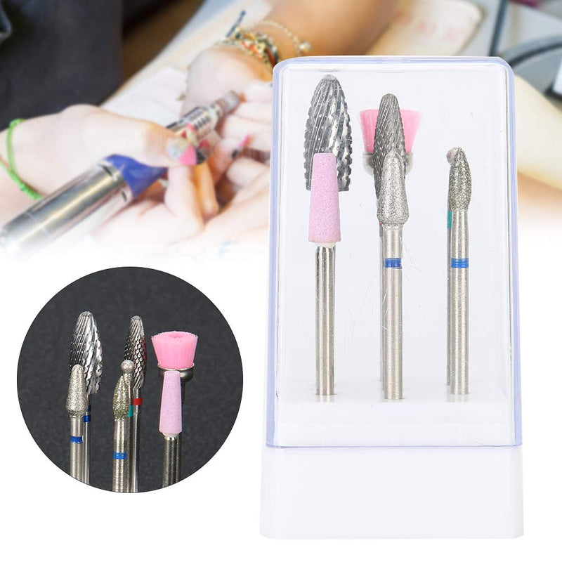 Nail Drill Bits Set- 7pcs Electric Nail File Efile Bits Fine Grit for Acrylic Gel Nails, Acrylic Nail Art Tools for Manicure Pedicure, Home Salon Use - BeesActive Australia