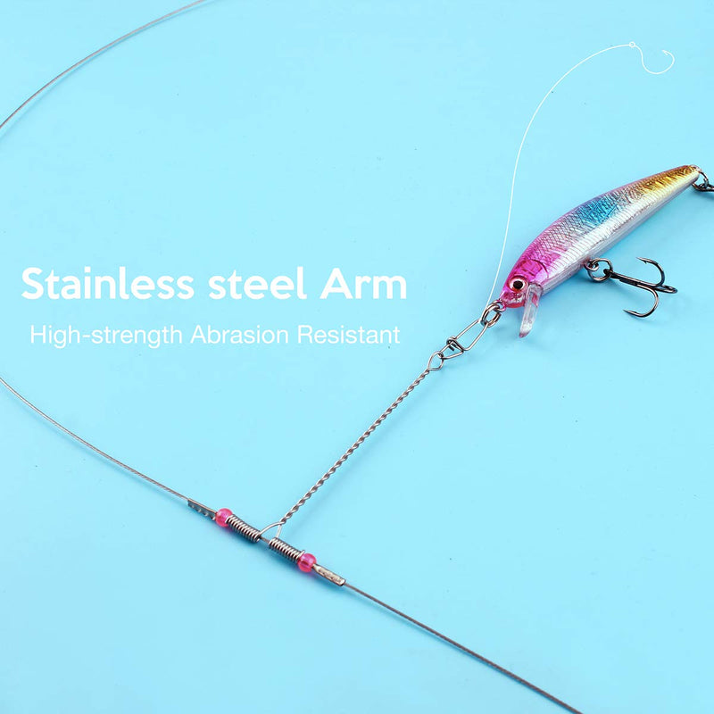 Scotank Fishing Leaders, Fish Line Stainless Steel Wire with Swivels Snap Connect Fishing Gear and Equipment Tackle Kit, for Lures Bait Rig Or Hooks, Fishing Gift 2 Arm Leader - BeesActive Australia