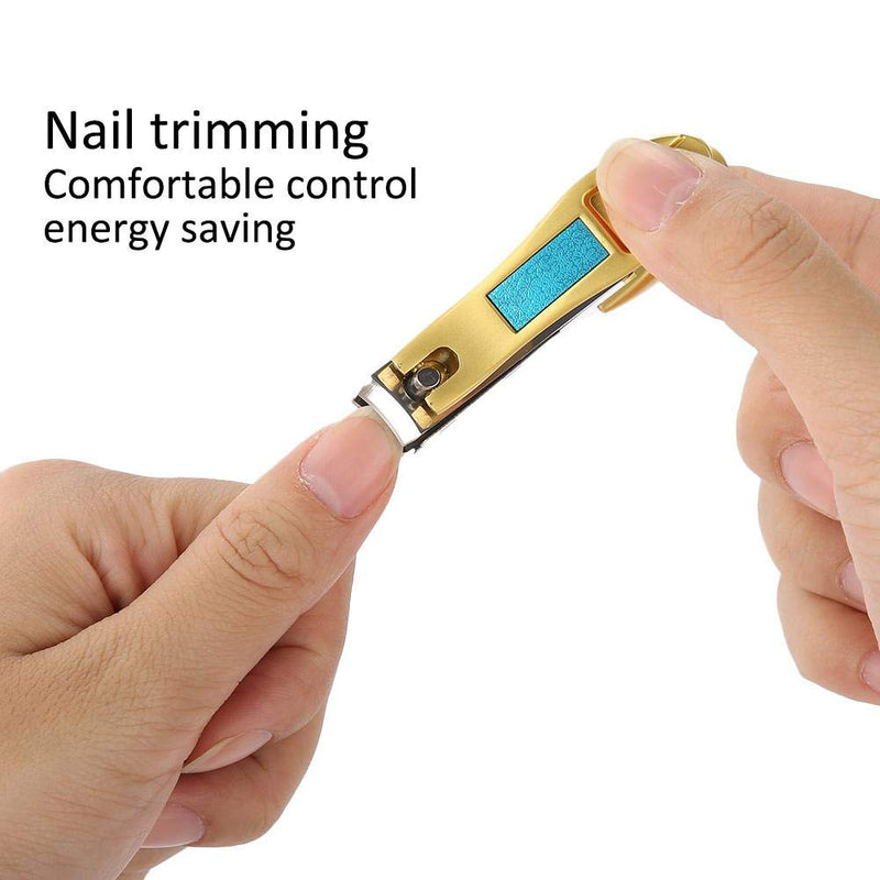 Nail Clippers, Nail Cutter Stainless Steel Finger Nail Clippers Toenail Clipper Mantis Design Manicure Nail Cutter(L-Gold) L Gold - BeesActive Australia