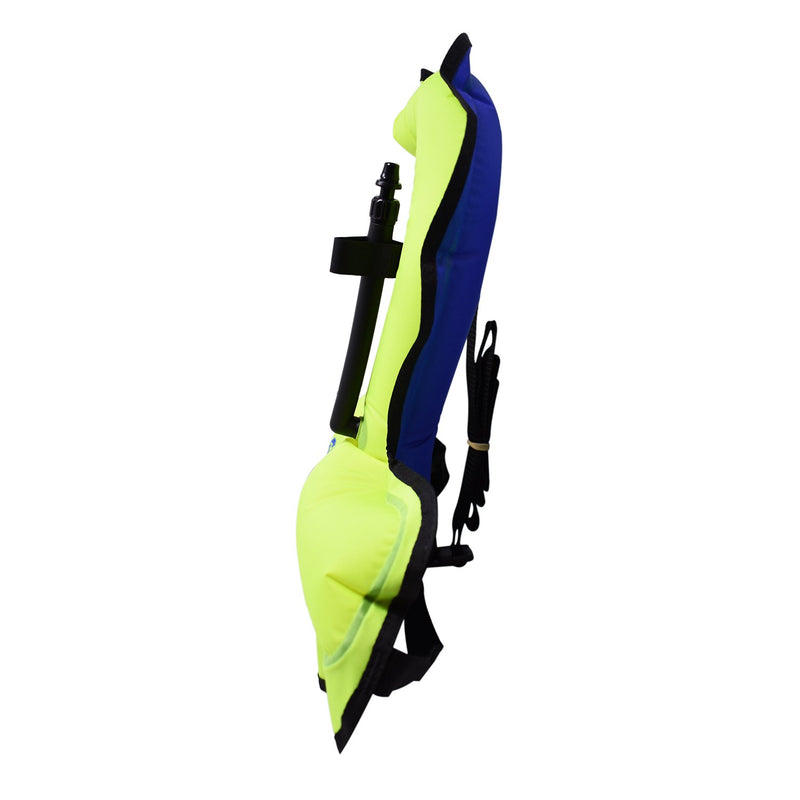 [AUSTRALIA] - Scuba Choice Youth Kids Snorkel Vest Neon Yellow/Blue with Name Box 