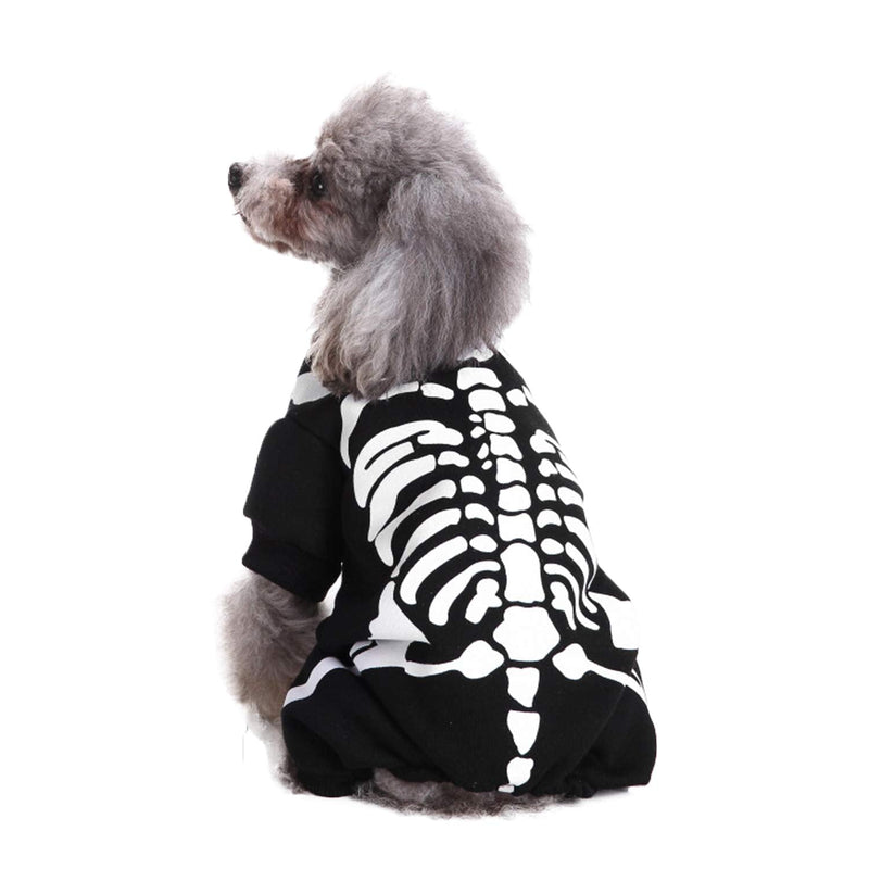 Dog Cat Skeleton Costume Coat Pet Puppy Halloween Costumes Clothes for Small Medium Dogs Cats Halloween Party Cosplay Sweater Jumpsuit Puppies Funny Outfits Kitten Dress up Shirt Pets Apparel Large - BeesActive Australia