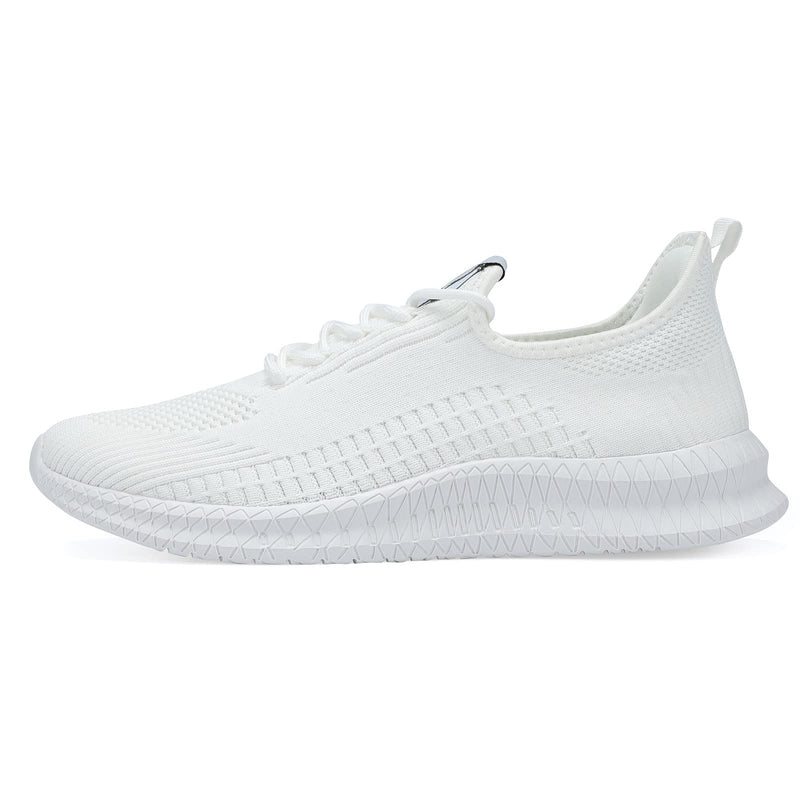 LCGJR Men's Running Shoes Ultra Lightweight Breathable Comfortable Walking Shoes Casual Fashion Sneakers Mesh Workout Shoes 7 White - BeesActive Australia