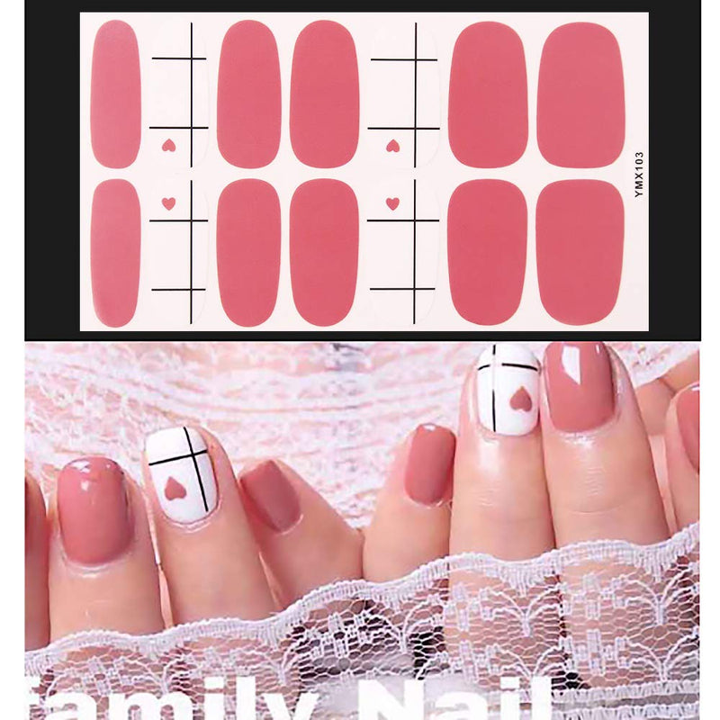 SILPECWEE 8 Sheets Self Adhesive Nail Polish Strips Stickers and 1Pc Nail File Lattice Nail Decals Tips Flower Nail Wraps Manicure Kit - BeesActive Australia